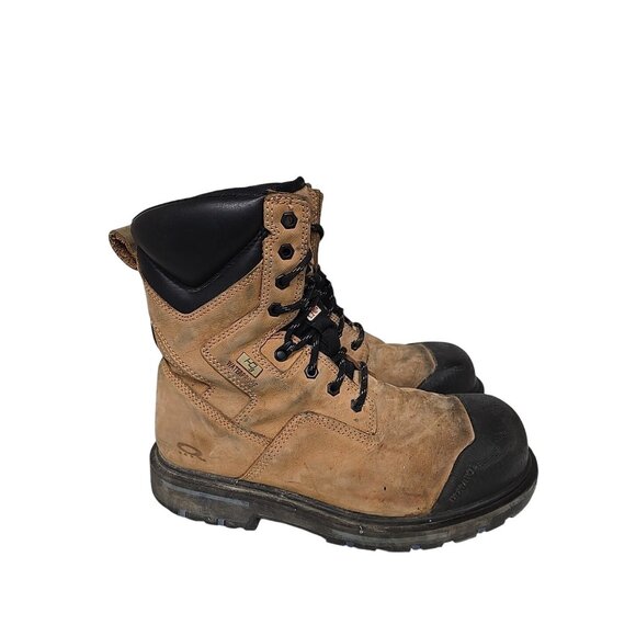 DAKOTA Men's 8" Steel Toe Steel Plate Quad Comfort Work Boots 8522 Wheat 10.5W - Picture 2 of 7